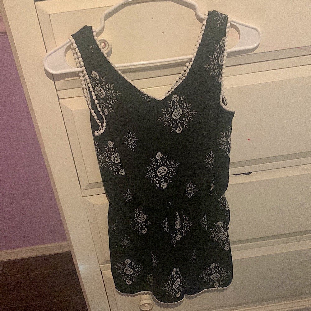 Black and white romper
